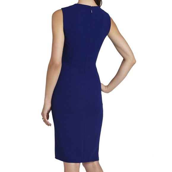 BCBGMAXAZRIA Crepe Cutout Wrap Detail Sheath Dress - Picture 3 of 4
